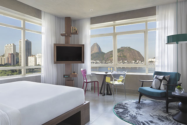 Os apartamentos são muito aconchegantes e proporcionam uma vista linda da região de Botafogo - Crédito da foto - Adriana Granado